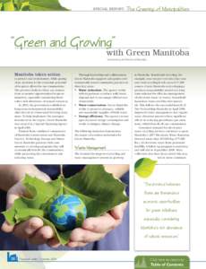 SPECIAL REPORT:  The Greening of Municipalities “Green and Growing”