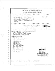 THE PUBLIC UTILITIES COMMISSION OF THE STATE OF SOUTH DAKOTA . . . . . . . . . . . . . . . . . . . . . . . . . . . . . . . IN THE MATTER OF THE COMPLAINT BY OAK TREE ENERGY, LLC, AGAINST