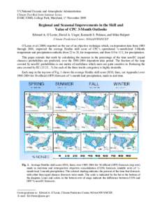 Prediction / Weather prediction / National Centers for Environmental Prediction / National Weather Service / Climate Prediction Center / Forecasting / Forecast skill / Precipitation / Weather / Atmospheric sciences / Meteorology / Statistical forecasting