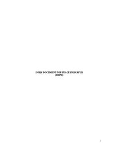 DOHA DOCUMENT FOR PEACE IN DARFUR (DDPD) 1  Table of Contents