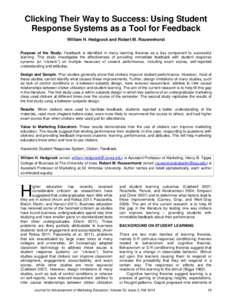 Audience response / Clicker / Distance education / Philosophy of education / Classroom Performance Systems / Active learning / E-learning / Student engagement / Feedback / Education / Educational psychology / Educational technology