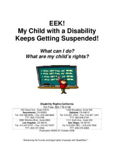 EEK!  My Child with a Disability Keeps Getting Suspended!