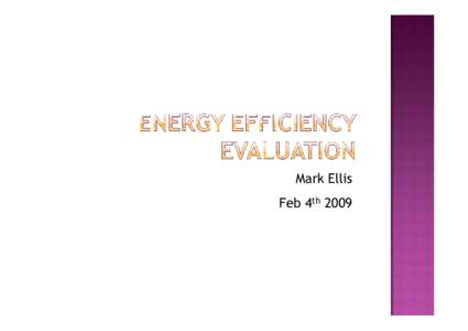 Energy Efficiency Evaluation