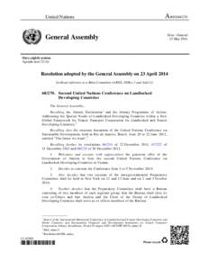United Nations Conference on Sustainable Development / Landlocked country / Alounkeo Kittikhoun / United Nations Department of Economic and Social Affairs / United Nations / Debt / Least developed country