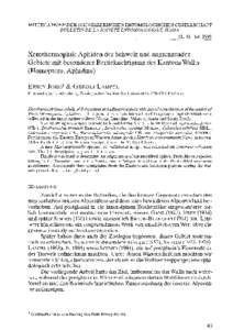 MlTTEILUNGEN DER SCHWEIZERISCHEN ENTOMOLOGISCHEN GESELLSCHAFT BULLETIN DE LA SOCIÉTÉ ENTOMOL O GIQUE SUISSE 61,43-88, 1988  Xerothermophile Aphiden der Schweiz und angrenzender