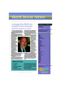 MEDCRUISE Newsletter Issue 38 Dec[removed]:21 Page 1  MedCruise News Bringing the Med together  A message from MedCruise