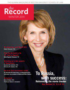 The Alumni Magazine of Boston University School of Law  the