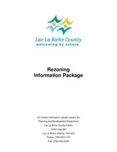 Rezoning Information Package
