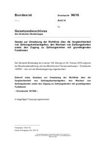 Bundesrat  Drucksache BRFuss