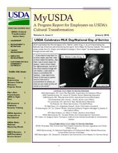 MyUSDA EVERY DAY IN EVERY WAY USDA’s Cultural Transformation Action Items