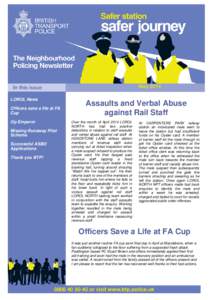 May 2014 LOROL News Officers save a life at FA Cup Op Emperor Missing Runaway Pilot