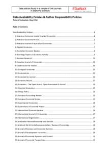 Computing / Data / Data management / Portable Document Format / The American Economic Review / Replication / Data file / Data sharing / Journal of Cell Biology