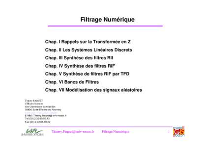 Microsoft PowerPoint - FiltrageNumérique