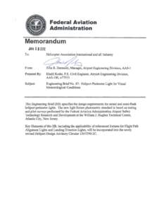 FAA Engineering Brief No. 87: Heliport Perimeter Light for Visual Meteorological Conditions, 13 January 2012