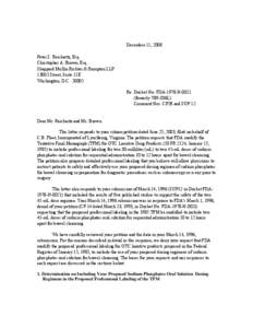 December 11, 2008 Peter S. Reichertz, Esq. Christopher A. Brown, Esq. Sheppard Mullin Richter & Hampton LLP 1300 I Street, Suite 11E Washington, D.C[removed]