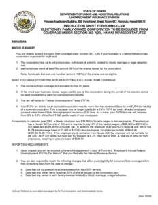 STATE OF HAWAII DEPARTMENT OF LABOR AND INDUSTRIAL RELATIONS UNEMPLOYMENT INSURANCE DIVISION Princess Keelikolani Building, 830 Punchbowl Street, Room 437, Honolulu, Hawaii[removed]INSTRUCTION SHEET FOR FORM UC-336