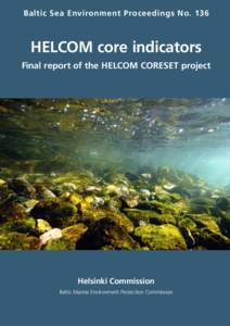 Baltic Sea Environment Proceedings NoHELCOM core indicators Final report of the HELCOM CORESET project  Helsinki Commission