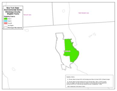 New York State Environmental Zones Chenango County Eligible Tracts  North Norwich town