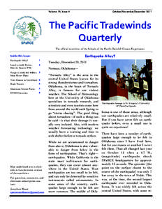 Volume 19, Issue 4  October/November/December 2011 The Pacific Tradewinds  Quarterly 