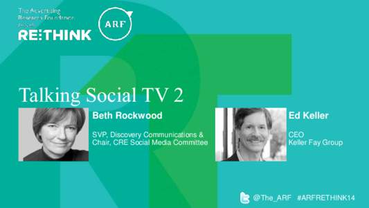 Talking Social TV 2 Beth Rockwood Ed Keller  SVP, Discovery Communications &