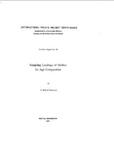 INTERNATIONAL PACIFIC HALIBUT COMMISSION Established by a Convention Between Canada and the United States of America Scientific Report No. 58