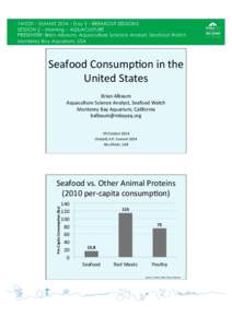 141029 – SUMMIT 2014 – Day 3 – BREAKOUT SESSIONS SESSION 2 – Morning – AQUACULTURE PRESENTER: Brian Albaum, Aquaculture Science Analyst, Seafood Watch Monterey Bay Aquarium, USA  Seafood	
  Consump.on	
  in	
