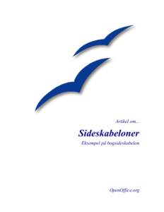 Artikel om...  Sideskabeloner Eksempel på bogsideskabelon  OpenOffice.org