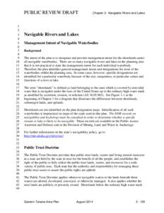 PUBLIC REVIEW DRAFT  Chapter 3: Navigable Rivers and Lakes 1 2
