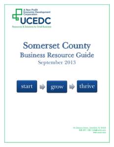 Somerset County Business Resource Guide September 2013 start