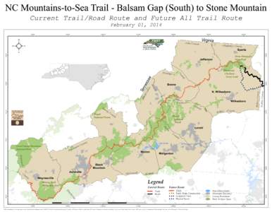 Croatan National Forest / Mountains-to-Sea Trail / Nantahala National Forest / Pisgah National Forest / Pisgah / North Carolina / Long-distance trails in the United States / Blue Ridge Parkway
