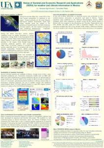 Status of Societal and Economic Research and Applications (SERA) for weather and climate information in Mexico J.L. Vazquez-Aguirre and J. Cervantes-Perez Third THORPEX International Science Symposium. Monterey, Ca., USA