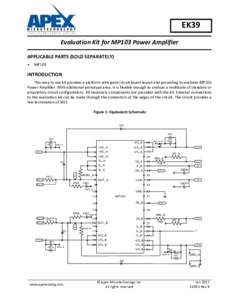 EK39 Evaluation Kit for MP103 Power Amplifier APPLICABLE PARTS (SOLD SEPARATELY) •  MP103