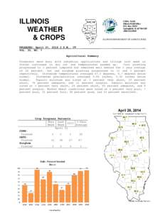 ILLINOIS WEATHER & CROPS USDA, NASS Illinois Field Office