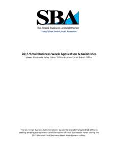 Small Business Administration / Small business / Lloyd Chapman / Mercantile Capital Corporation / Business / Entrepreneurship / National Small Business Week