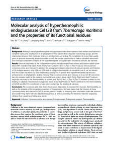 Protein structure / Proteomics / Computational phylogenetics / Protein domains / Archaea / Amino acid / Thermotoga maritima / Biochemistry / Proline / Biology / Chemistry / Bioinformatics