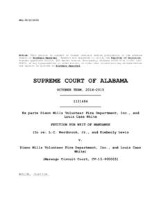 REL;Notice: This opinion is subject to formal revision before publication in the advance sheets of Southern Reporter. Readers are requested to notify the Reporter of Decisions, Alabama Appellate Courts, 300 D