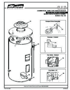COMMERCIAL TANK TYPE WATER HEATER REPLACEMENT PARTS LIST MODELS BCG3 & ABCG3 (ASME) SERIES 118, [removed]