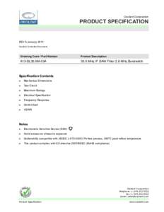 Oscilent Corporation  PRODUCT SPECIFICATION REV A January 2011 Oscilent Controlled Document