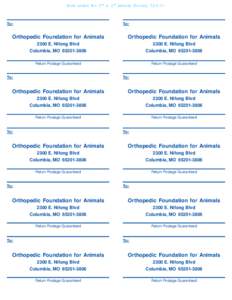 Mail / Law / Columbia /  Missouri / Orthopedic Foundation for Animals / Mike Nifong