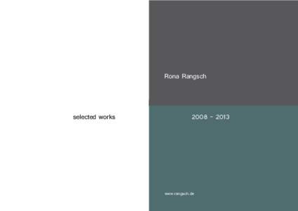 Rona Rangsch  selected works