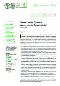 Economic Brief - African Housing Dynamics Lessons from the Kenyan Market