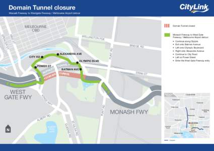 Map - Domain Tunnel detour – 2014_v1