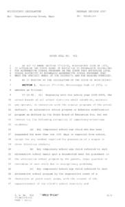 MISSISSIPPI LEGISLATURE  REGULAR SESSION 2007 By: