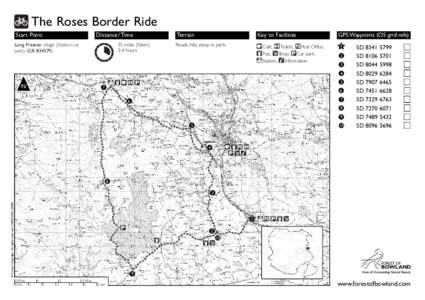 The Roses Border Ride Start Point Distance/Time  Long Preston village (Station car