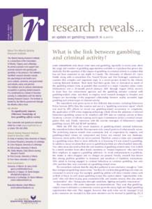 VOLUME 2 • ISSUE 5 JUNE / JULY 2003 About The Alberta Gaming Research Institute The Alberta Gaming Research Institute