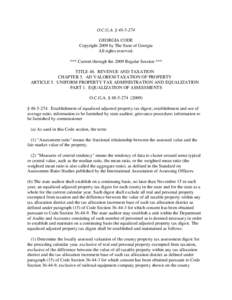 O.C.G.A. § [removed]GEORGIA CODE Copyright 2009 by The State of Georgia All rights reserved. *** Current through the 2009 Regular Session *** TITLE 48. REVENUE AND TAXATION