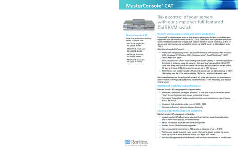 MasterConsole CAT ®