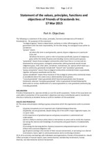 FOG	
  Rules	
  Mar	
  2015	
  	
  	
  	
  	
  	
  	
  	
  	
  	
  	
  	
  	
  	
  Page	
  1	
  of	
  13	
    Statement	
  of	
  the	
  values,	
  principles,	
  functions	
  and	
   objective