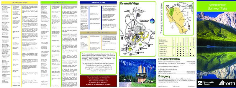 PRAIRIE VIEW 5.9 km one way– 421 m/1368 ft. elevation gain QUAITE VALLEY 5.7 km one way