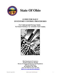 State Of Ohio GUIDE FOR DAILY INVENTORY CONTROL PROCEDURES For Underground Storage Tanks By Manual Sticking or by Automatic Tank Gauging